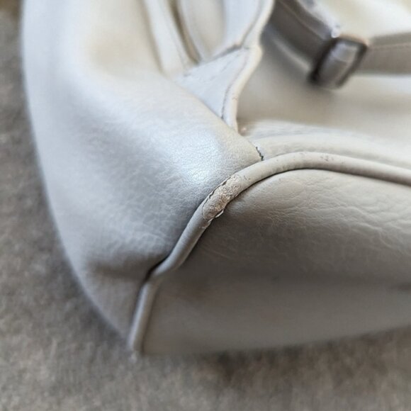 Matt Nat Fabi Silver Gray Vegan Leather Backpack Arbor